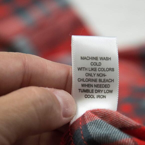 Nollie Skater Hipster The Slim Fit Red Plaid Button Down 2 Front Flap Pocket S - Picture 6 of 8